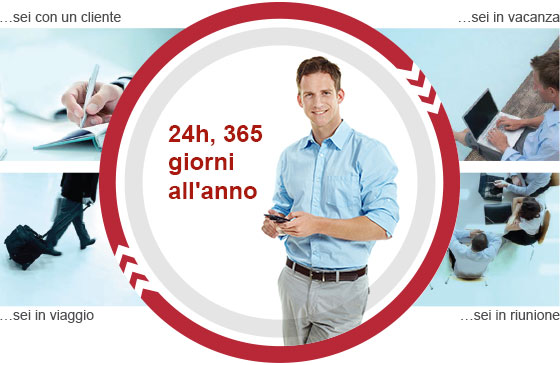 24h, 365 giorni all'anno